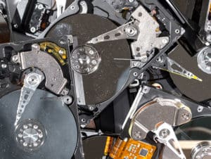 Harddrives in Bin